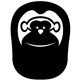 a black monkey popup visor
