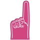 a hot pink 226 7.5 custom small foam finger hand