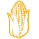 a athletic gold 115 promotional corn - shaped foam mitt