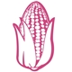 a hot pink 226 promotional corn - shaped foam mitt