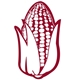a maroon 202 promotional corn - shaped foam mitt