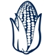 a navy 289 promotional corn - shaped foam mitt