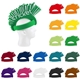 a group of foam mohawk novelty hat