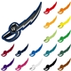 a group of foam lightning sword cheering stick