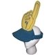 a group of foam 1 hand band hat