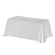 a white 4- sided throw style table covers table throws (one color print) / fits 6 ft table