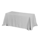 a gray 4- sided throw style table covers table throws (one color print) / fits 6 ft table