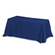 aerial view a navy blue 4- sided throw style table covers table throws (one color print) / fits 6 ft table, image 1 of 2