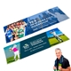 aerial view a group of full color sublimation recycled rpet cooling towel 12 w x 32 h, image 1 of 6