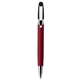 aerial view a red bruno heavyweight ballpoint pen with twist lock mechanism, image 1 of 4