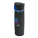 aerial view a royal blue-black wellspring 450 ml. (15 fl. oz) vacuum travel mug, image 1 of 2