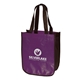 aerial view a purple-black laminated fashion tote, image 1 of 2