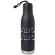 aerial view a matte black burble 500 ml. (17 fl. oz) stainless steel bottle, image 1 of 2