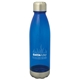 aerial view a royal blue transparent rockit clear 700 ml. (23.5 fl. oz) bottle, image 1 of 2