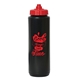 a black bottle & red lid victory 1000 ml. (33 fl. oz) squeeze bottle