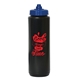 a black bottle & royal blue lid victory 1000 ml. (33 fl. oz) squeeze bottle