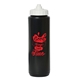 a black bottle & white lid victory 1000 ml. (33 fl. oz) squeeze bottle