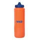 a orange bottle & royal blue lid victory 1000 ml. (33 fl. oz) squeeze bottle