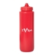 aerial view a red bottle & red lid victory 1000 ml. (33 fl. oz) squeeze bottle, image 1 of 3