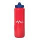 a red bottle & royal blue lid victory 1000 ml. (33 fl. oz) squeeze bottle