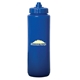 aerial view a royal blue bottle & royal blue lid victory 1000 ml. (33 fl. oz) squeeze bottle, image 1 of 3