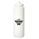 aerial view a white bottle & white lid victory 1000 ml. (33 fl. oz) squeeze bottle, image 1 of 3
