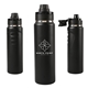 a black summit stainless steel bottle
