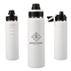 aerial view a white summit stainless steel bottle, image 1 of 5