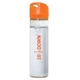 aerial view a orange cap & clear bottle 500 ml. (17 fl. oz) single wall glass water bottle, image 1 of 2
