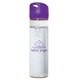 aerial view a purple cap & clear bottle 500 ml. (17 fl. oz) single wall glass water bottle, image 1 of 2