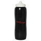 aerial view a black bottle & white lid valais 1000 ml. (33 fl. oz) squeeze bottle, image 1 of 2