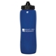 a royal blue bottle & black lid valais 1000 ml. (33 fl. oz) squeeze bottle