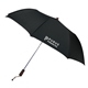 aerial view a black folding umbrella, image 1 of 2
