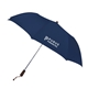 aerial view a navy blue folding umbrella, image 1 of 2