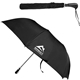 aerial view a black telescopic folding umbrella 56 arc, image 1 of 2