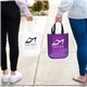 a group of laminated fashion tote