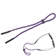 a purple adjustable sunglass strap