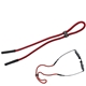 a red adjustable sunglass strap