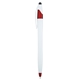 aerial view a white with metallic red accents dart stylus pen - twist action, image 1 of 3