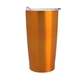 aerial view a metallic orange with clear lid 20 oz himalayan tumbler, image 1 of 2
