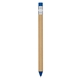 aerial view a natural paper barrel with blue trim paper barrel pencil - look pen, image 1 of 2