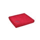 aerial view a red prime line economy fleece blanket, image 1 of 3