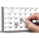 aerial view a group of black white span - a - year laminated w / marker calendar, image 3 of 5