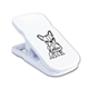 aerial view a white magnetic bottle opener / bag clip, image 1 of 2