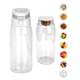 aerial view a clear trendy 25 oz snack bottle, image 1 of 2