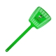 aerial view a neon green microhalt(tm) mega fly swatter, full color digital, image 1 of 2
