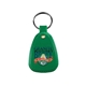 a green microhalt(tm) western saddle key tag, full color digital