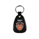 a black microhalt(tm) western saddle key tag, full color digital