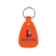 a orange microhalt(tm) western saddle key tag, full color digital