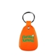 a neon orange microhalt(tm) western saddle key tag, full color digital